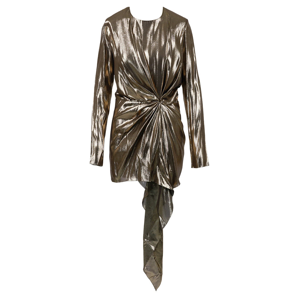 Saint laurent cheap metallic dress