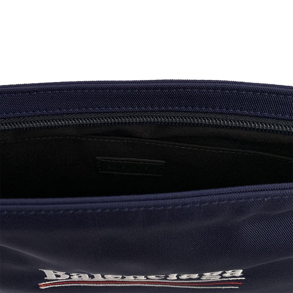 Balenciaga Canvas Explorer Campaign Logo Zip Clutch Pouch Blue - Year Zero LA