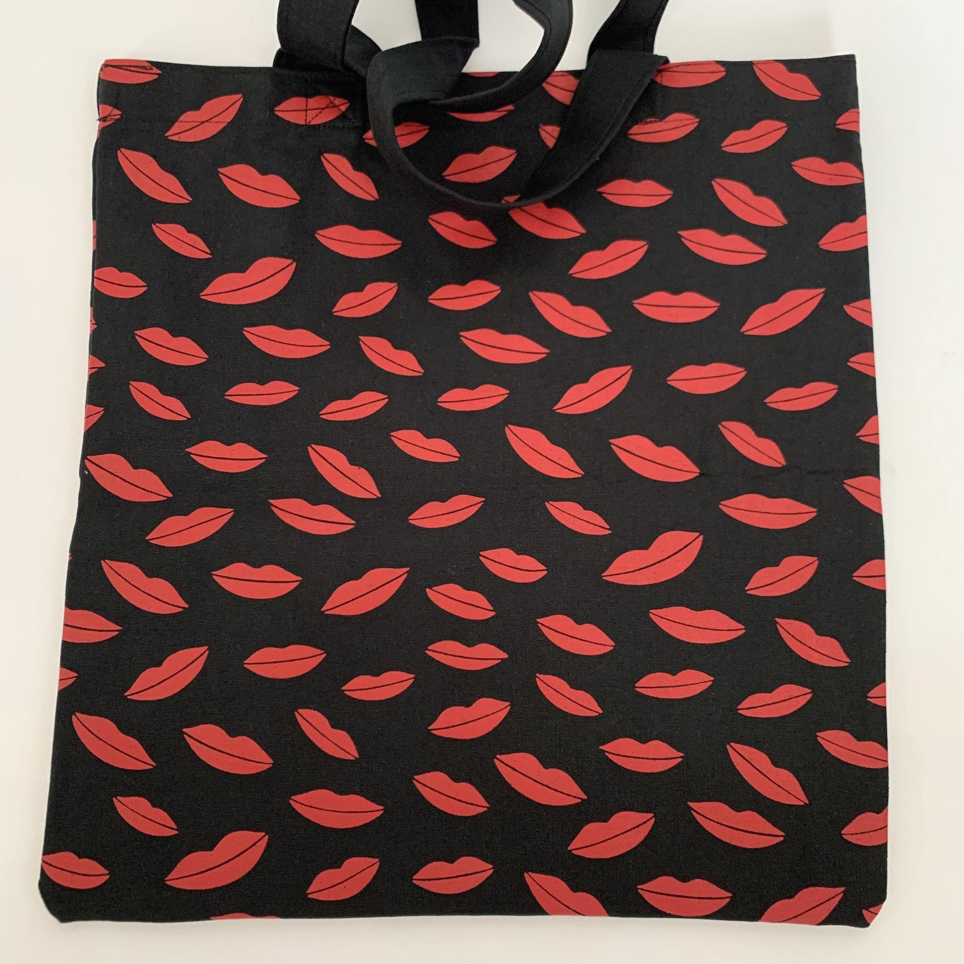 Saint Laurent Unisex Cotton Tote Bag 'Lips' Print - Year Zero LA