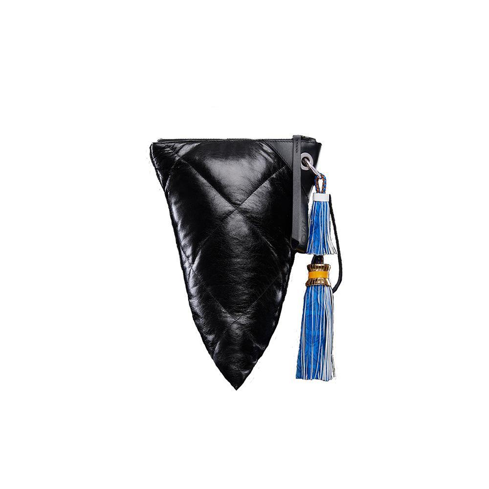 Moncler Genius 1952 Women's Leather Twisted Pouch Bag Black - Year Zero LA